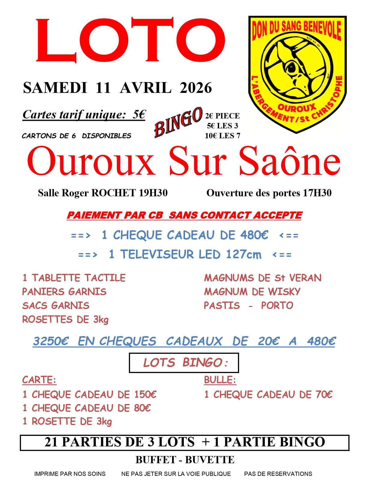 LOTO 11 AVRIL DON DU SANG