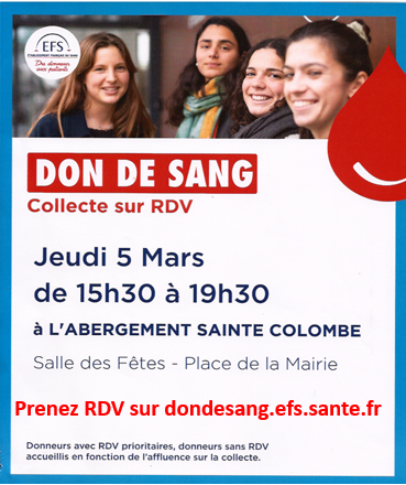 Collecte de sang 5 mars