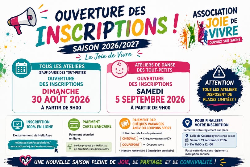 INSCRIPTIONS JOIE DE VIVRE