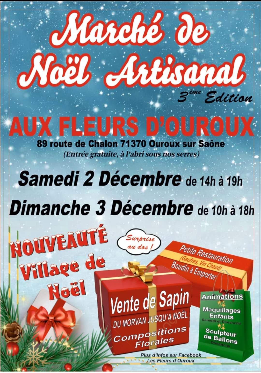 Marché de Noël fleurs d'ouroux